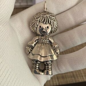 Merrill & Co Silver-Tone Doll Pendant Charm